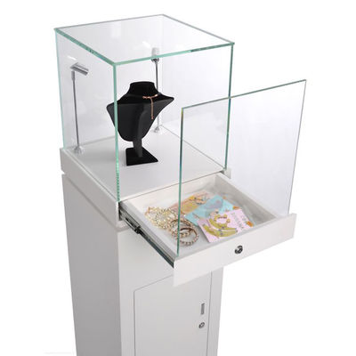 গুণ  Wooden Point Of Purchase Pop Display Necklace Jewelry Display Stand With Lock কারখানা